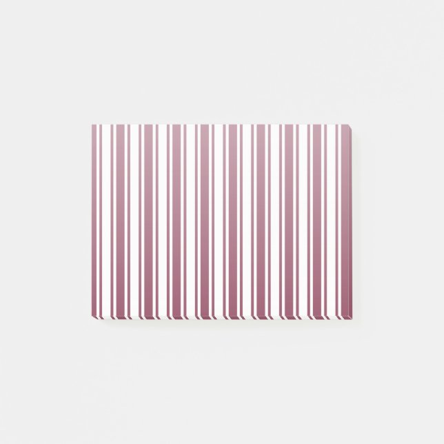 Post-it® Burgundy rouge et blanc bonbons rayures (Devant)