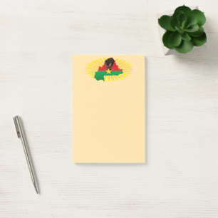 Post-it® Burkina Faso Carte, drapeau et première révolution