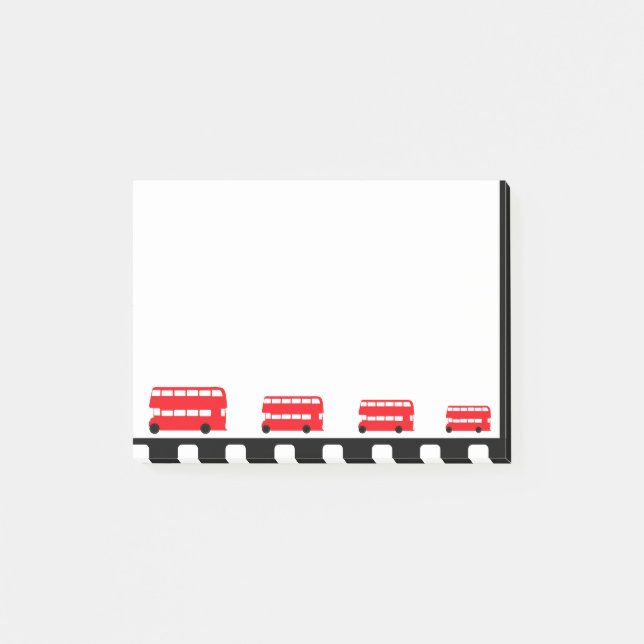 Post-it® Bus Londres Double Decker, Dessin rouge (bureau) (Devant)
