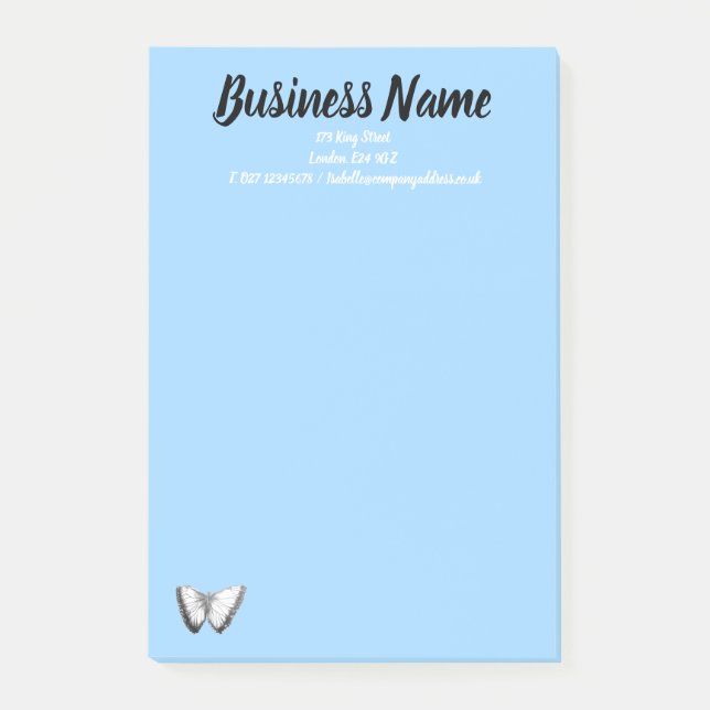Post-it® Business Marketing éléments personnalisés Bleu (Devant)