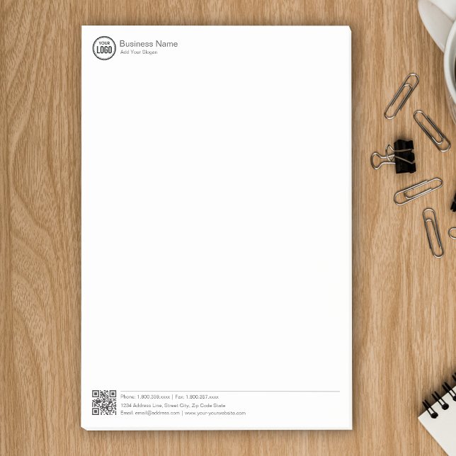 Post-it® Business Stationary Template With Logo And QR Code (Créateur téléchargé)