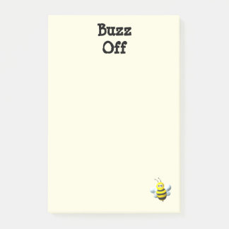 Post-it® Buzz Off Bee Bumblebee Custom Text