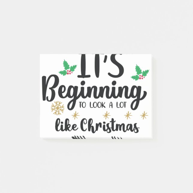 Post-it® Ça commence à ressembler beaucoup à Noël (Devant)