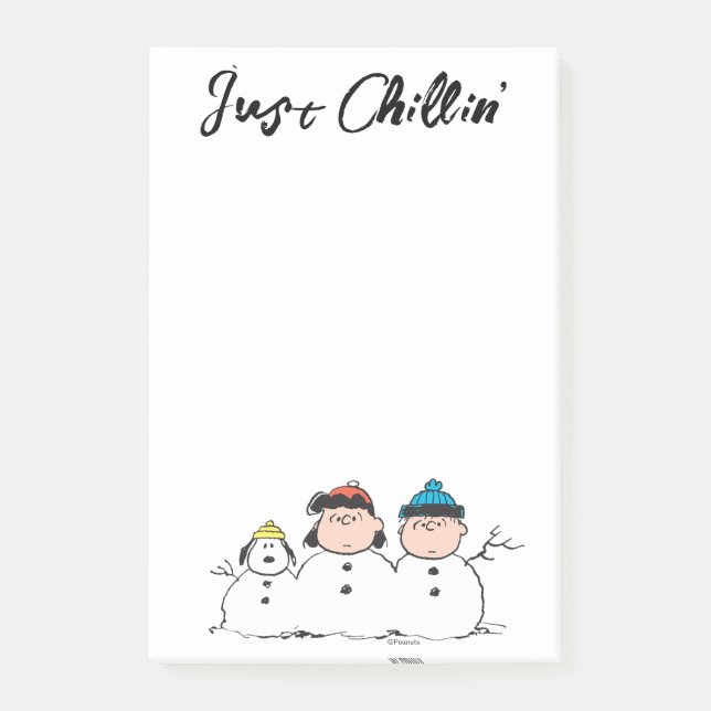 Post-it® cacahuètes | 3 Personne Snowman (Devant)