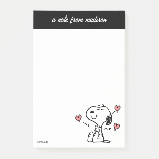 Post-it® cacahuètes | Coeurs de snoopy (Devant)