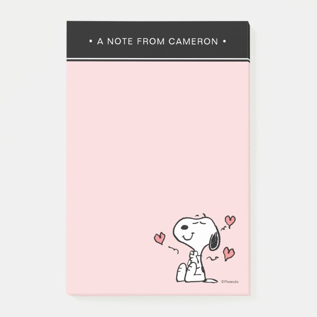 Post-it® cacahuètes | Coeurs de snoopy (Devant)