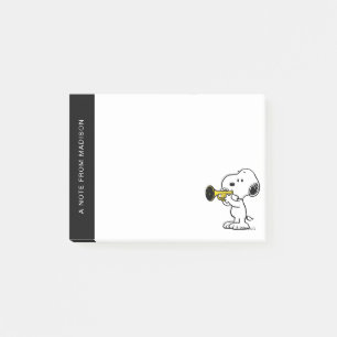 Post-it® cacahuètes   Joueur de trompette Snoopy