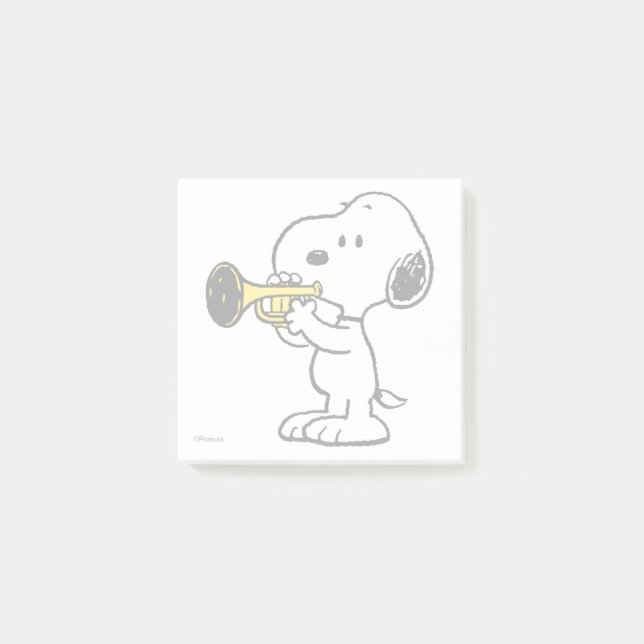 Post-it® cacahuètes | Joueur de trompette Snoopy (Devant)