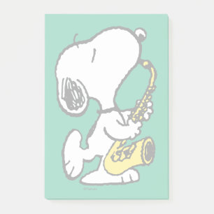 Post-it® cacahuètes   Lecteur Snoopy Saxophone