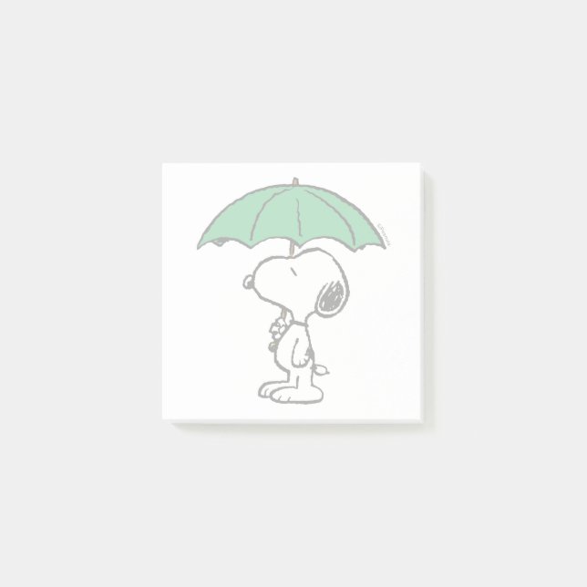 Post-it® cacahuètes | Parapluie vert Snoopy (Devant)