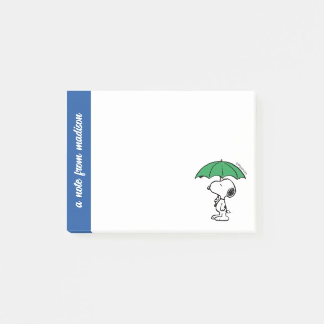 Post-it® cacahuètes | Parapluie vert Snoopy (Devant)