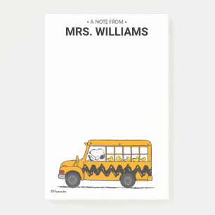 Post-it® cacahuètes   Pilote de bus Snoopy