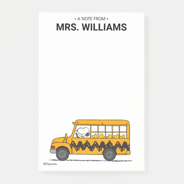 Post-it® cacahuètes | Pilote de bus Snoopy (Devant)