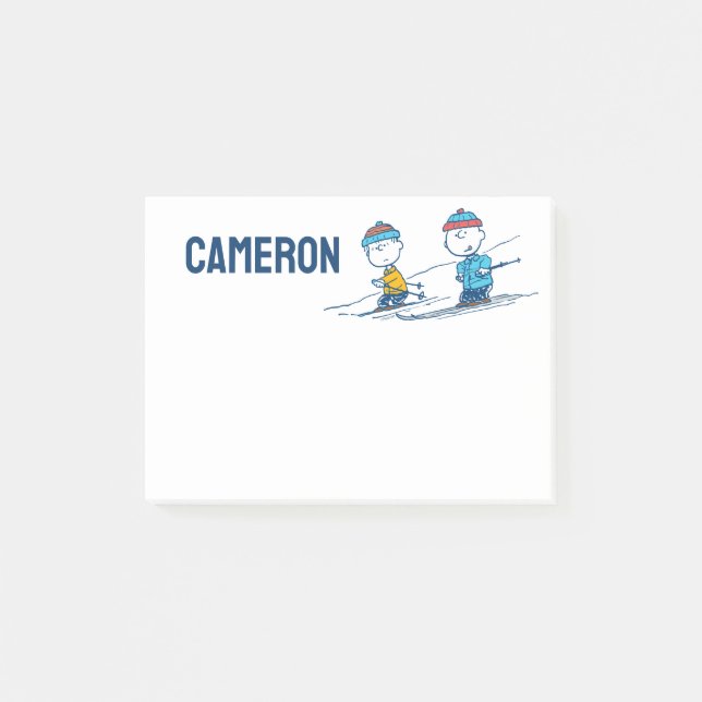 Post-it® cacahuètes | Ski d'hiver Motif des pistes (Devant)