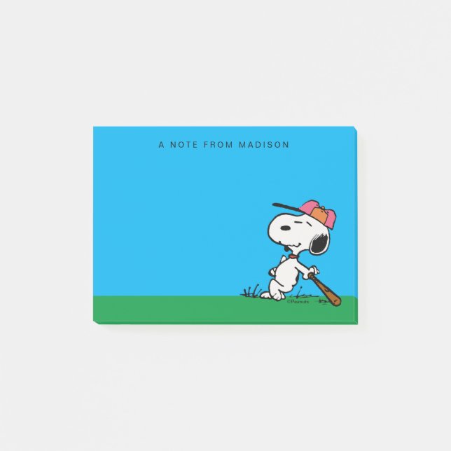 Post-it® cacahuètes | Snoopy at Bat (Devant)