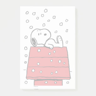Post-it® cacahuètes   Snoopy Doghouse Snowflakes