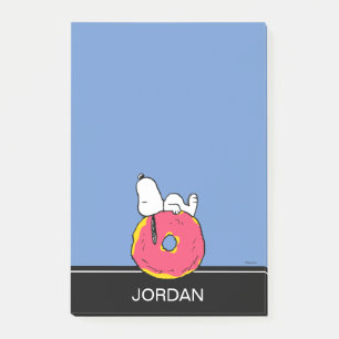 Post-it® cacahuètes   Snoopy Donut rose