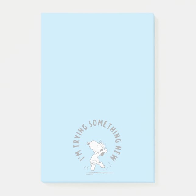 Post-it® cacahuètes | Snoopy Essayer Quelque Chose De Nouve (Devant)