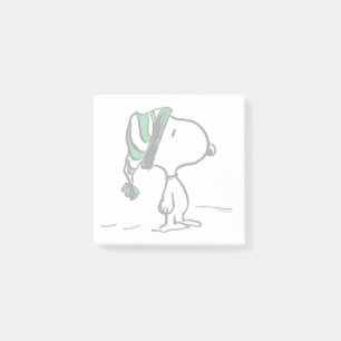 Post-it® cacahuètes   Snoopy Green Casquette de neige