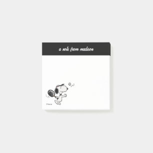 Post-it® cacahuètes   Snoopy Joue Au Tennis