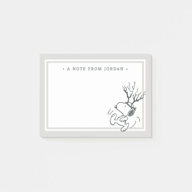 Post-it® cacahuètes | Snoopy Reindeer (Devant)