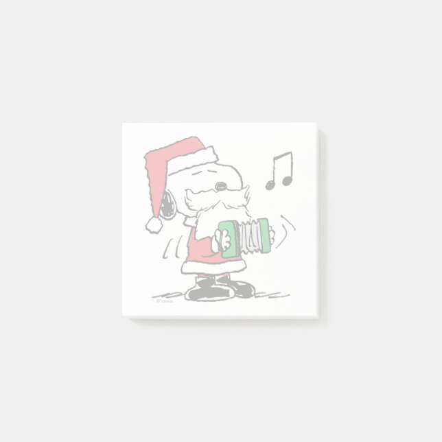 Post-it® cacahuètes | Snoopy Santa Claus Accordian (Devant)