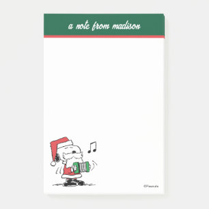 Post-it® cacahuètes   Snoopy Santa Claus Accordian