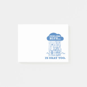 Post-it® cacahuètes   Snoopy Sentiment Bleu Est OK Aussi