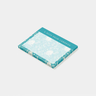Post-it® cacahuètes   Snoopy Turquoise Tropical Beach Motif