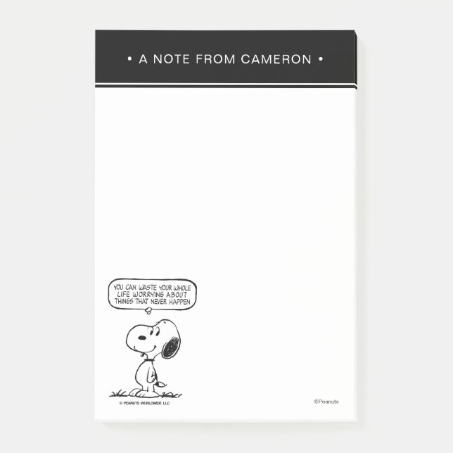 Post-it® cacahuètes | Snoopy Vous ne pouvez pas regarder to (Devant)