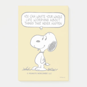 Post-it® cacahuètes   Snoopy Vous ne pouvez pas regarder to
