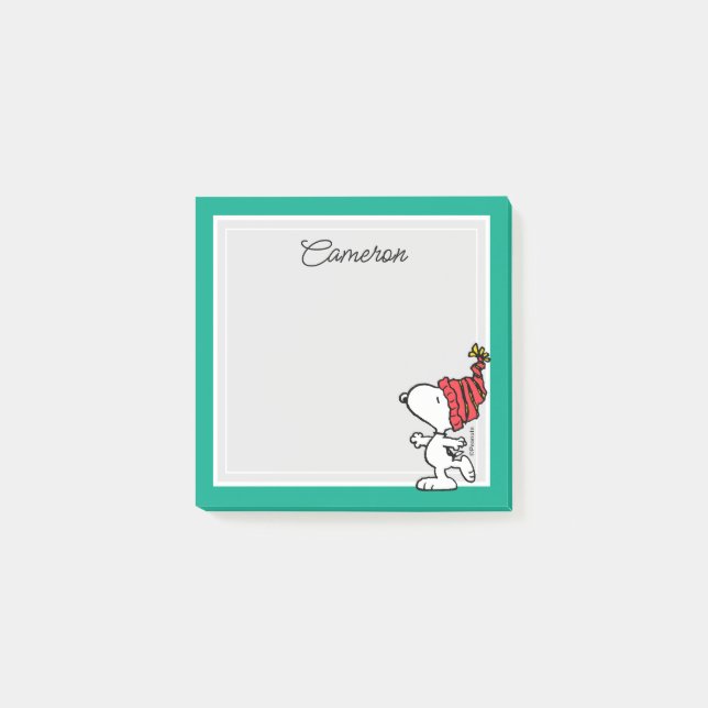 Post-it® cacahuètes | Snoopy Winter Beanie Casquette (Devant)