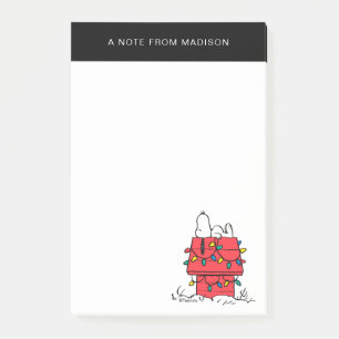 Post-it® cacahuètes   Snoopy's Dog House With Lights