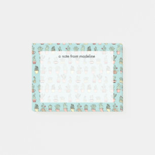 Post-it® Cactus Couleur Cute À La Main Dessinée Motif