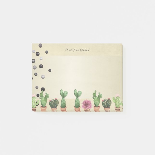 Post-it® Cactus Élégant et Chic Féminin, Perles - Personnal (Devant)