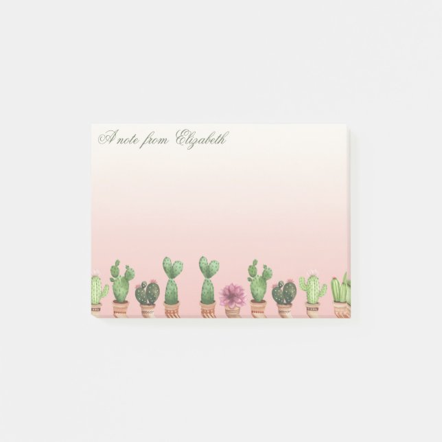 Post-it® Cactus élégant et féminin (Devant)