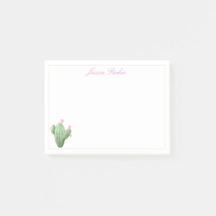 Post-it® Cactus mignon sur notes post-it Arrière - plan bla