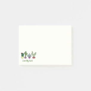 Post-it® Cactus mignons Pots Plantes Aimer Mon Cactus Succu