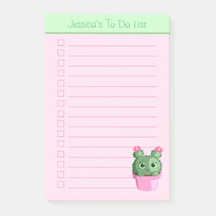Post-it® Cactus Plante Personnalisé Linked To Do Liste Po