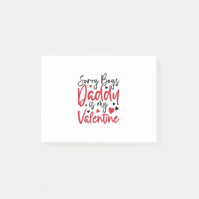 Post-it® Cadeau Couple Désolé Papa Est Ma Saint Valentin (Devant)