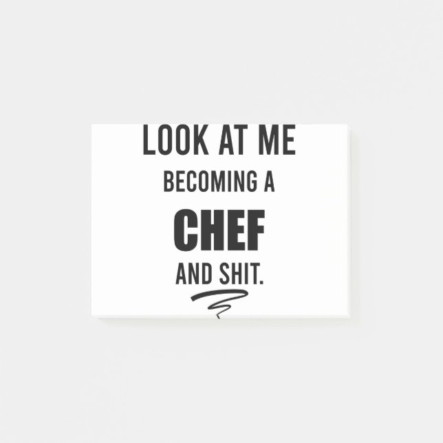 Post-it® Cadeau de cuisine drôle pour chemise de chef drôle (Devant)