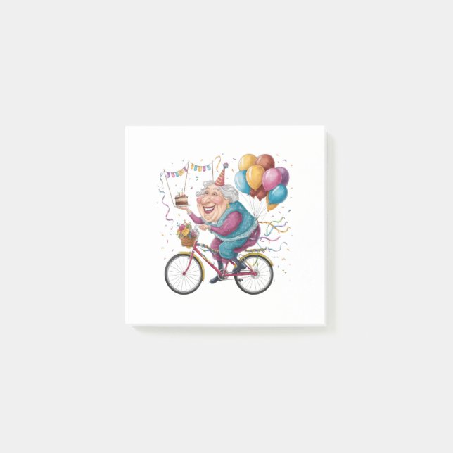 Post-it® Cadeau de cyclisme drôle joyeux anniversaire grand (Devant)