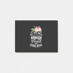 Post-it® Cadeau de Noël Bon ami et un peu de vin