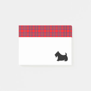 Post-it® Cadeau de notes Post It à carreaux Terrier Écossai