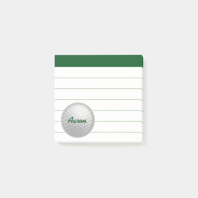 Post-it® Cadeau de notes Post It de golf personnalisées (Devant)