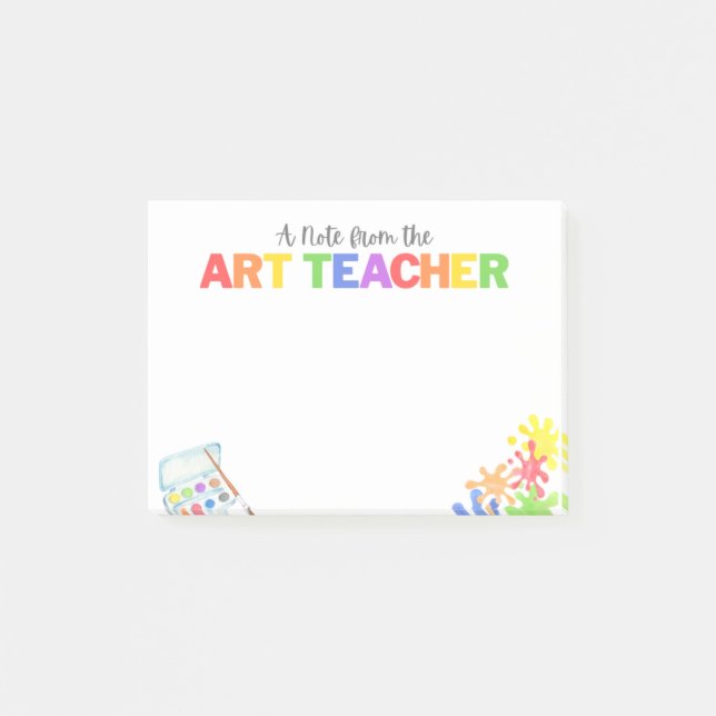 Post-it® Cadeau de notes pour enseignant d'art en maternell (Devant)