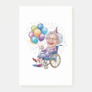 Post-it® Cadeau drôle d'anniversaire pour grand-mère âgée p