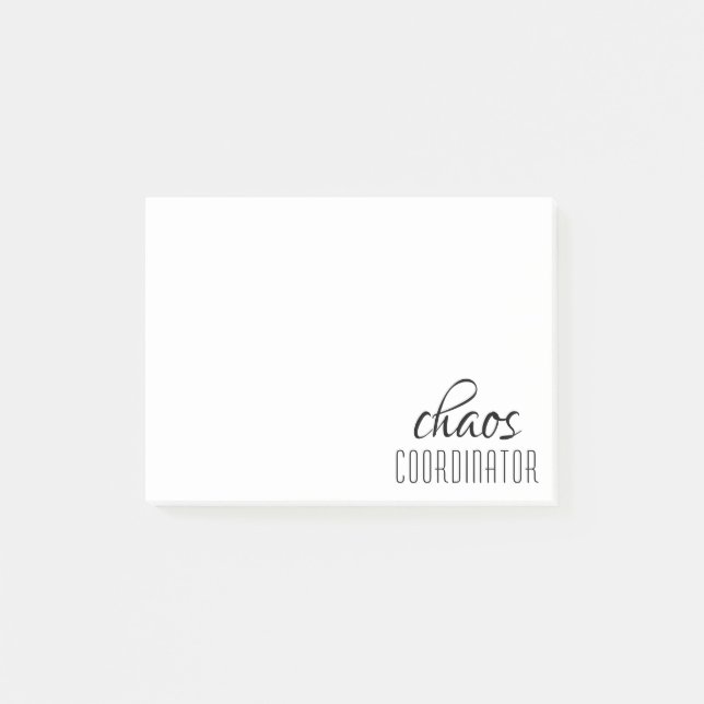 Post-it® Cadeau drôle de coordinateur de chaos pour appréci (Devant)