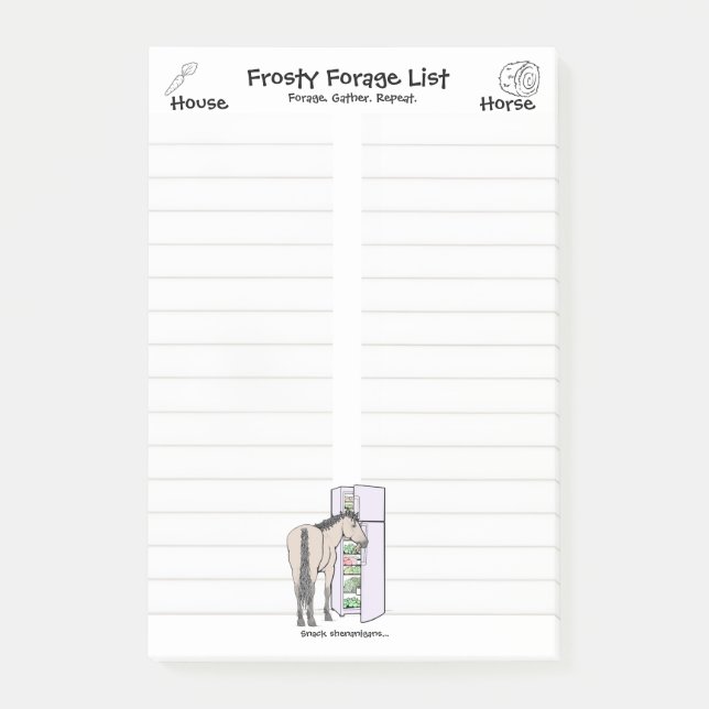 Post-it® Cadeau drôle pour amateur de chevaux Fantaisie Fro (Devant)