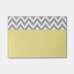 Post-it® Cadeau gris jaune de notes de post-it de bureau